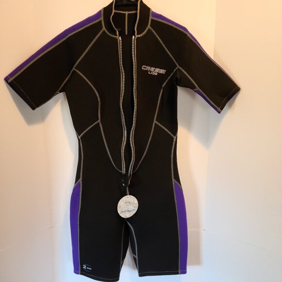 CRESSI LIDO SHORTY WETSUIT 2mm-SZ L4  PURPLE/BLACK - Picture 8 of 13